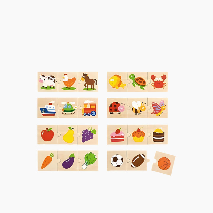 Viga wooden categorizing puzzle for sorting and matching play