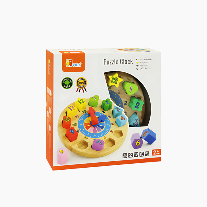 Viga Clock Puzzle wooden toy