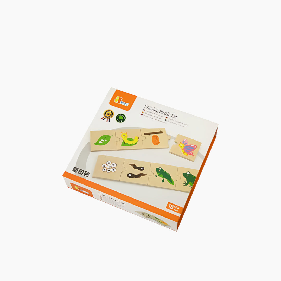 Viga Growing Puzzle Set wooden pegged puzzle