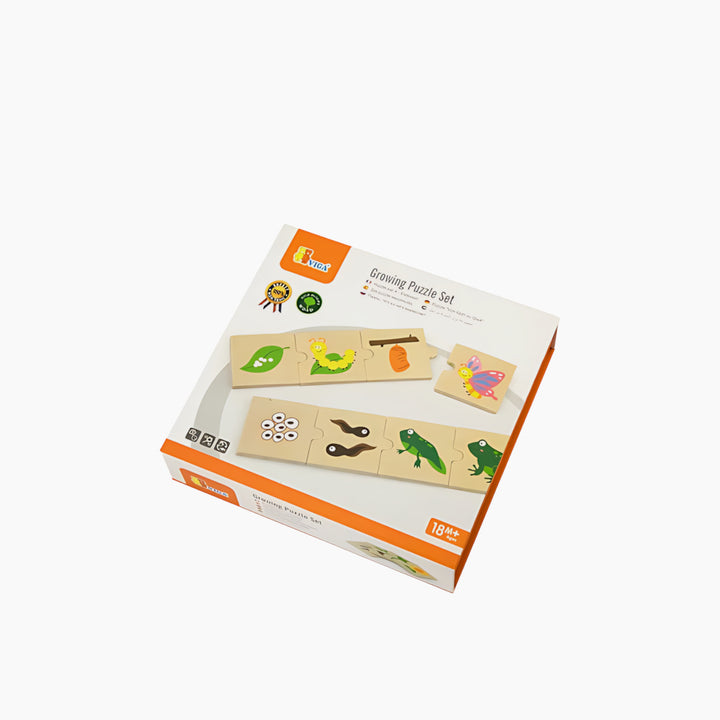 Viga Growing Puzzle Set wooden pegged puzzle