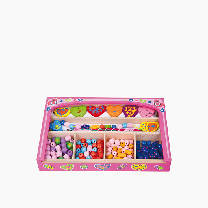 Viga Making Necklace- Heart toy for pretend play