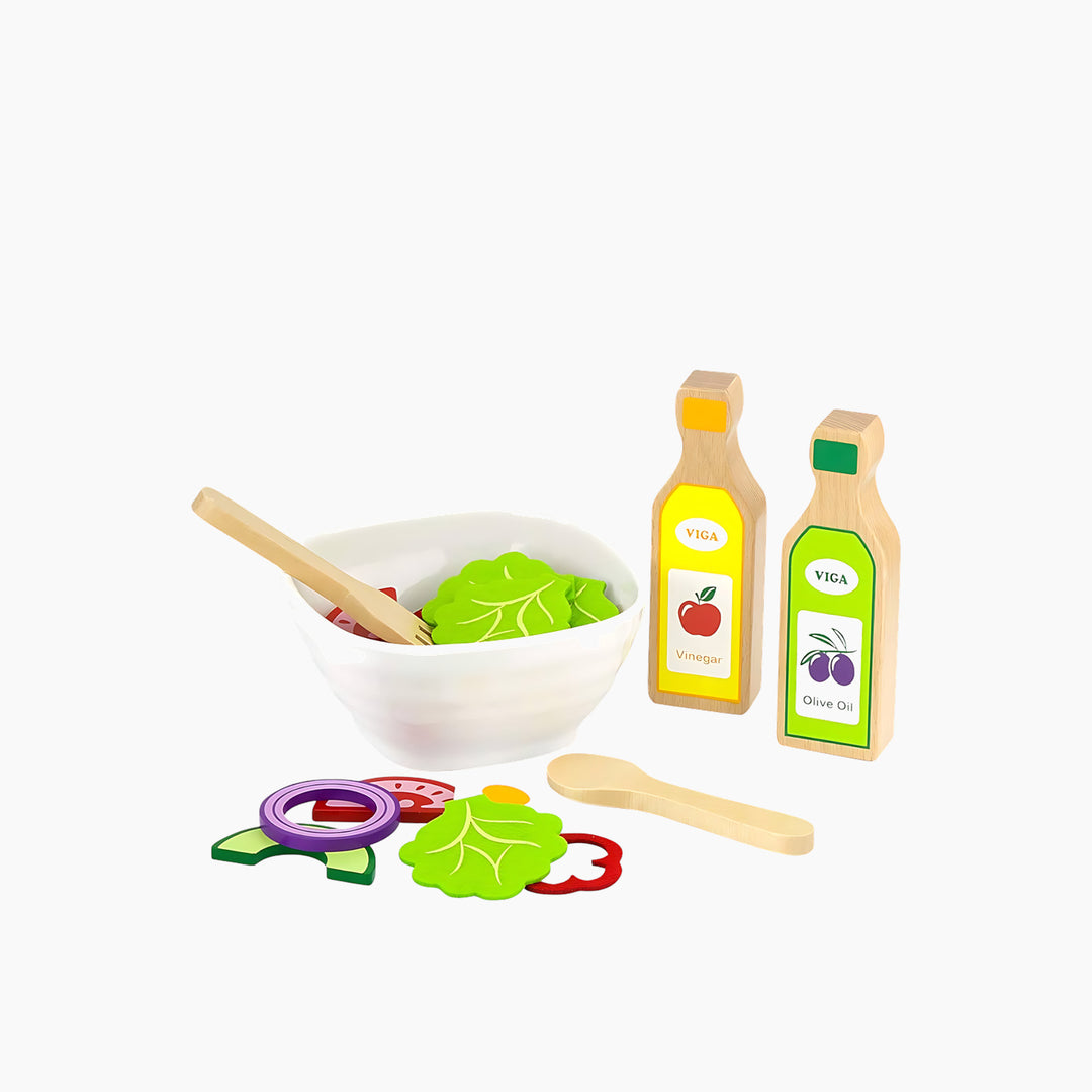 Viga Salad Play Set toy for pretend mealtime and role play