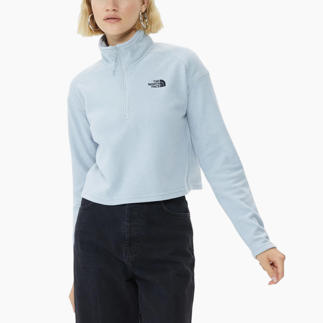 The North Face 100 Glacier Cropped 1/4 Zip Sweatshirt