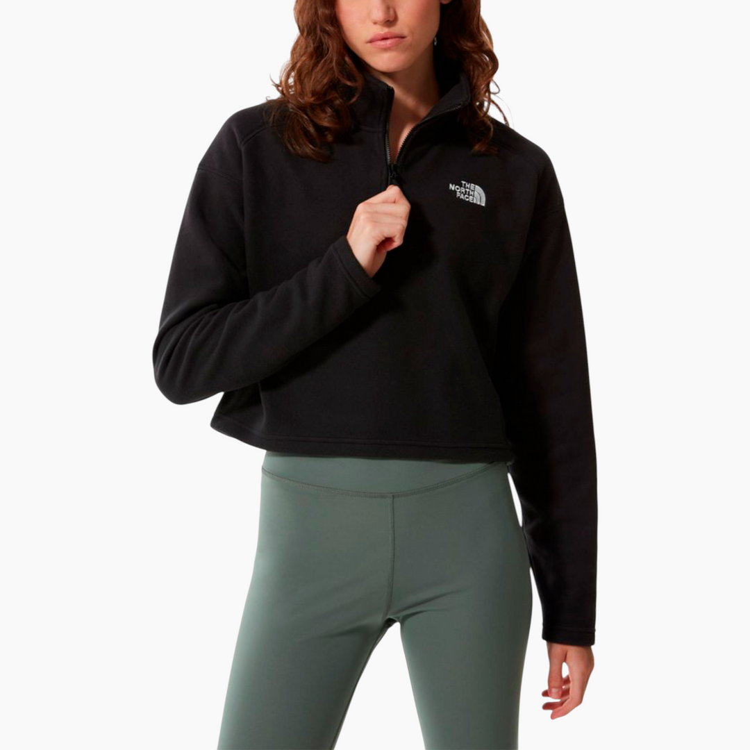 The North Face 100 Glacier Cropped 1/4 Zip Sweatshirt