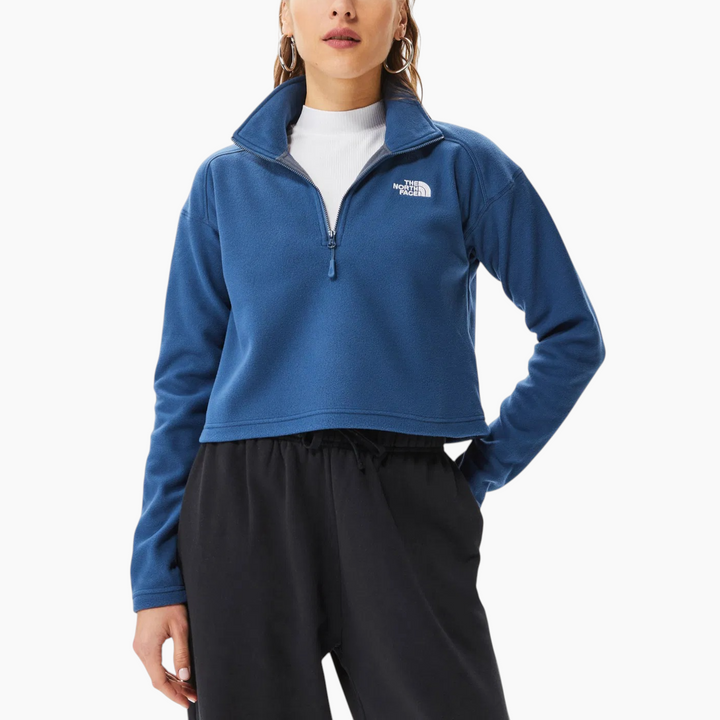 The North Face 100 Glacier Cropped 1/4 Zip Sweatshirt