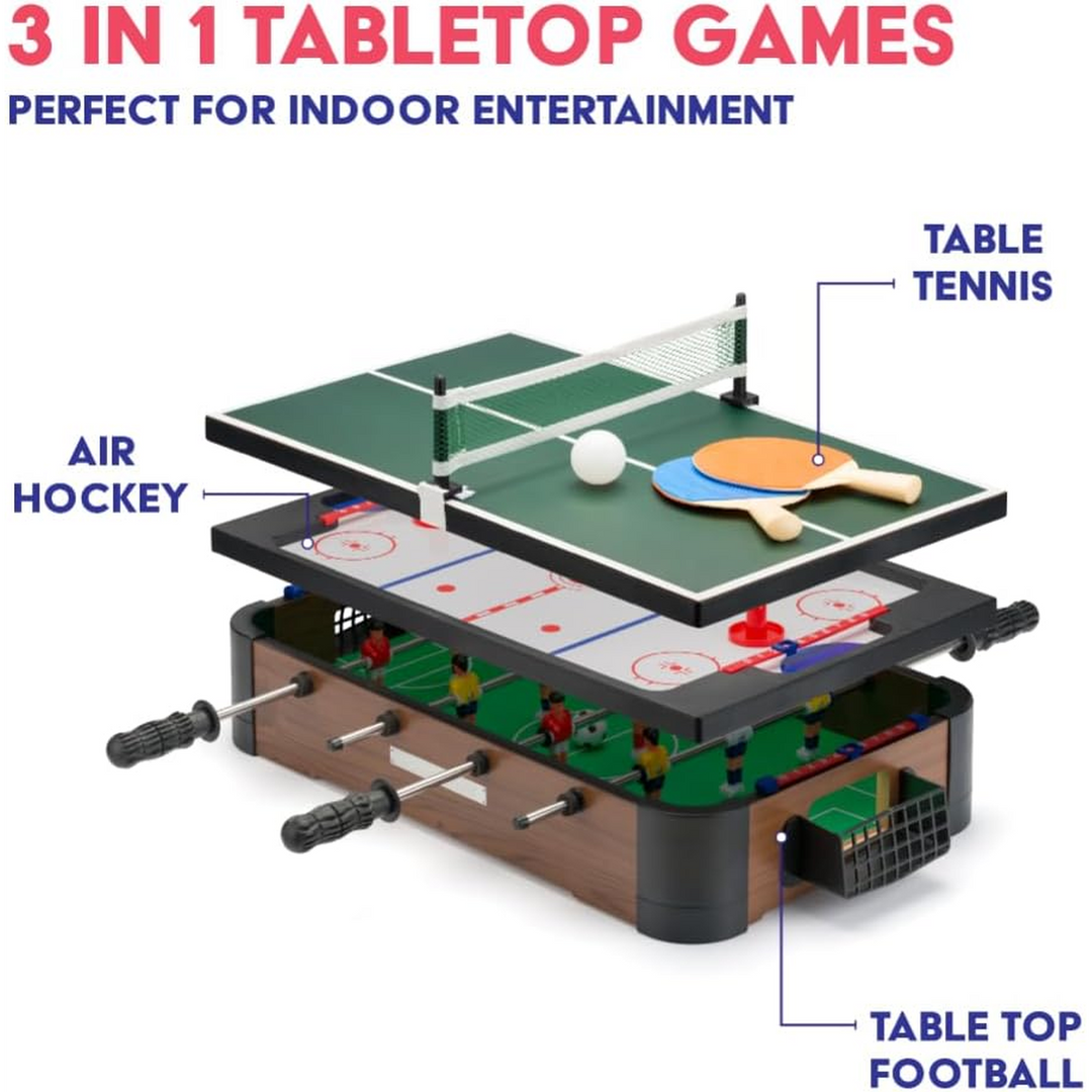 Powerplay Multi-Games Table 20" 3-in-1