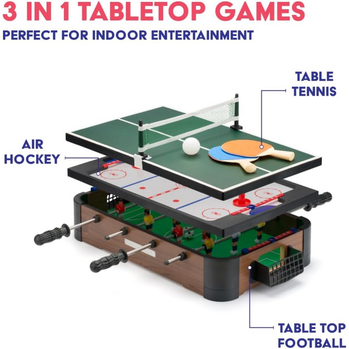 Powerplay Multi-Games Table 20" 3-in-1