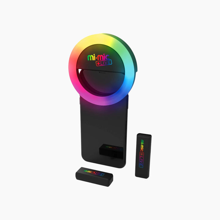 WB Mi-Mic ميكروفون بث مباشر وحلقة إضاءة
