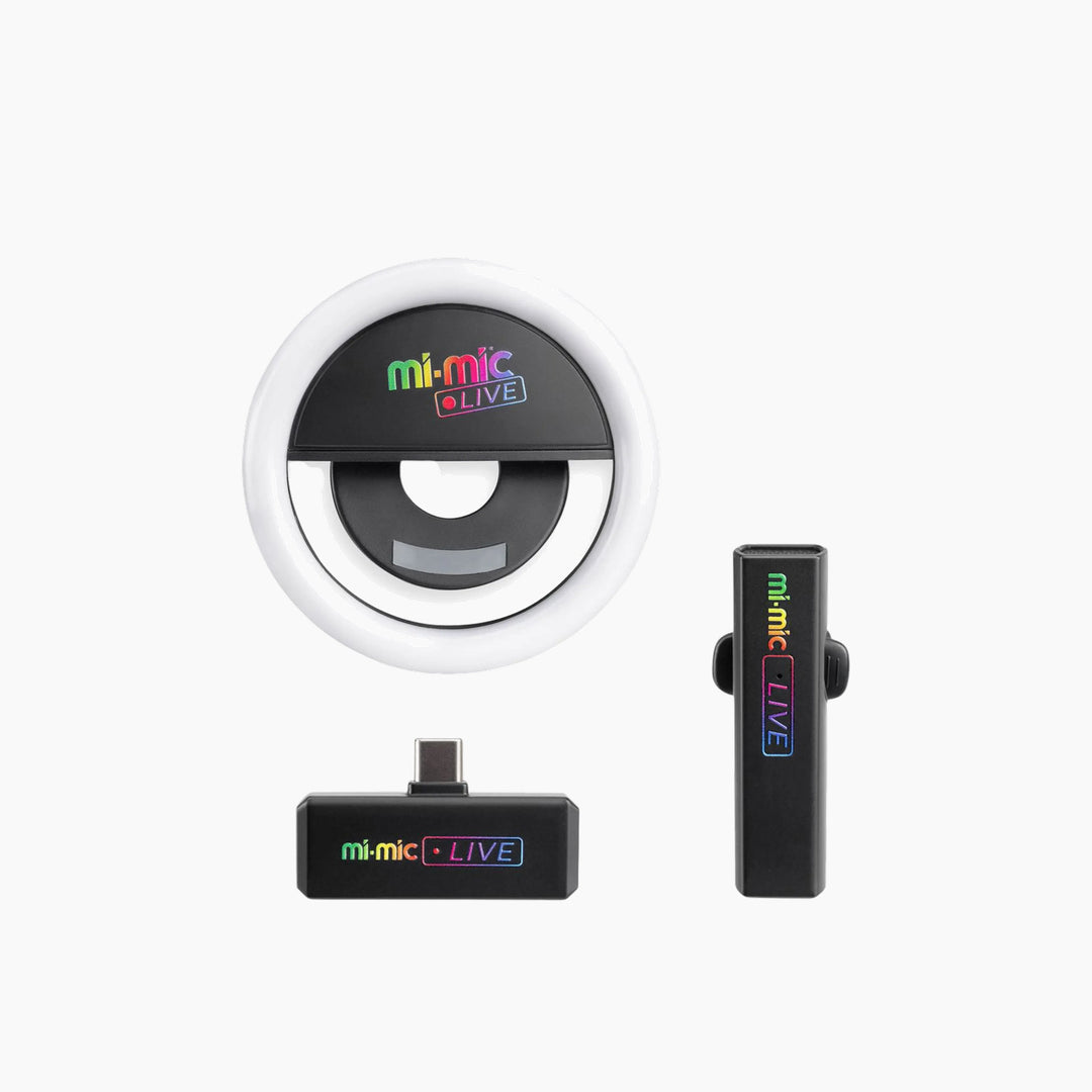 WB Mi-Mic ميكروفون بث مباشر وحلقة إضاءة