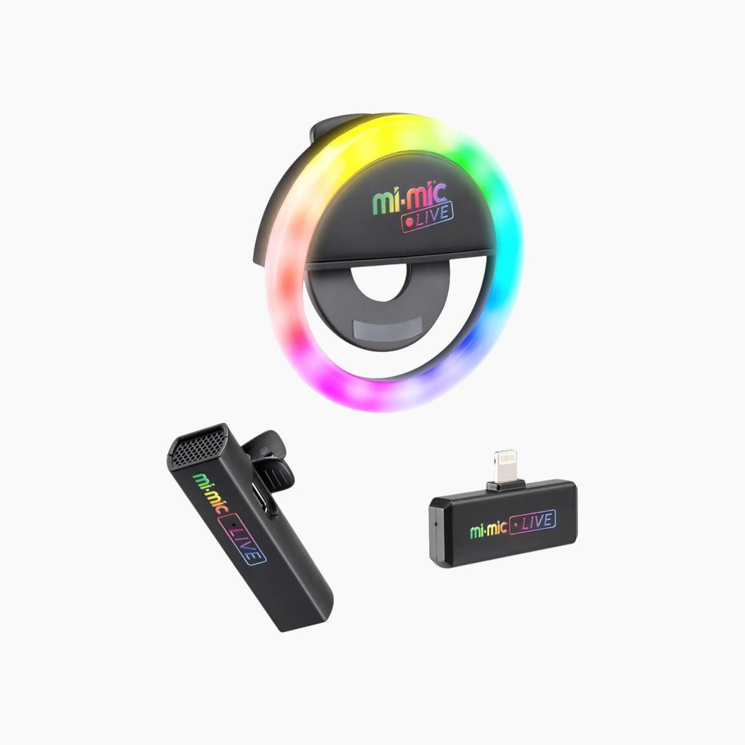WB Mi-Mic ميكروفون بث مباشر وحلقة إضاءة