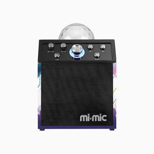 مكبر صوت ديسكو كاريوكي Wb Mi-Mic Cube مطبوع