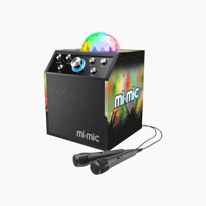 Wb Mi-Mic Karaoke Disco Cube Speaker Printed - HUNA