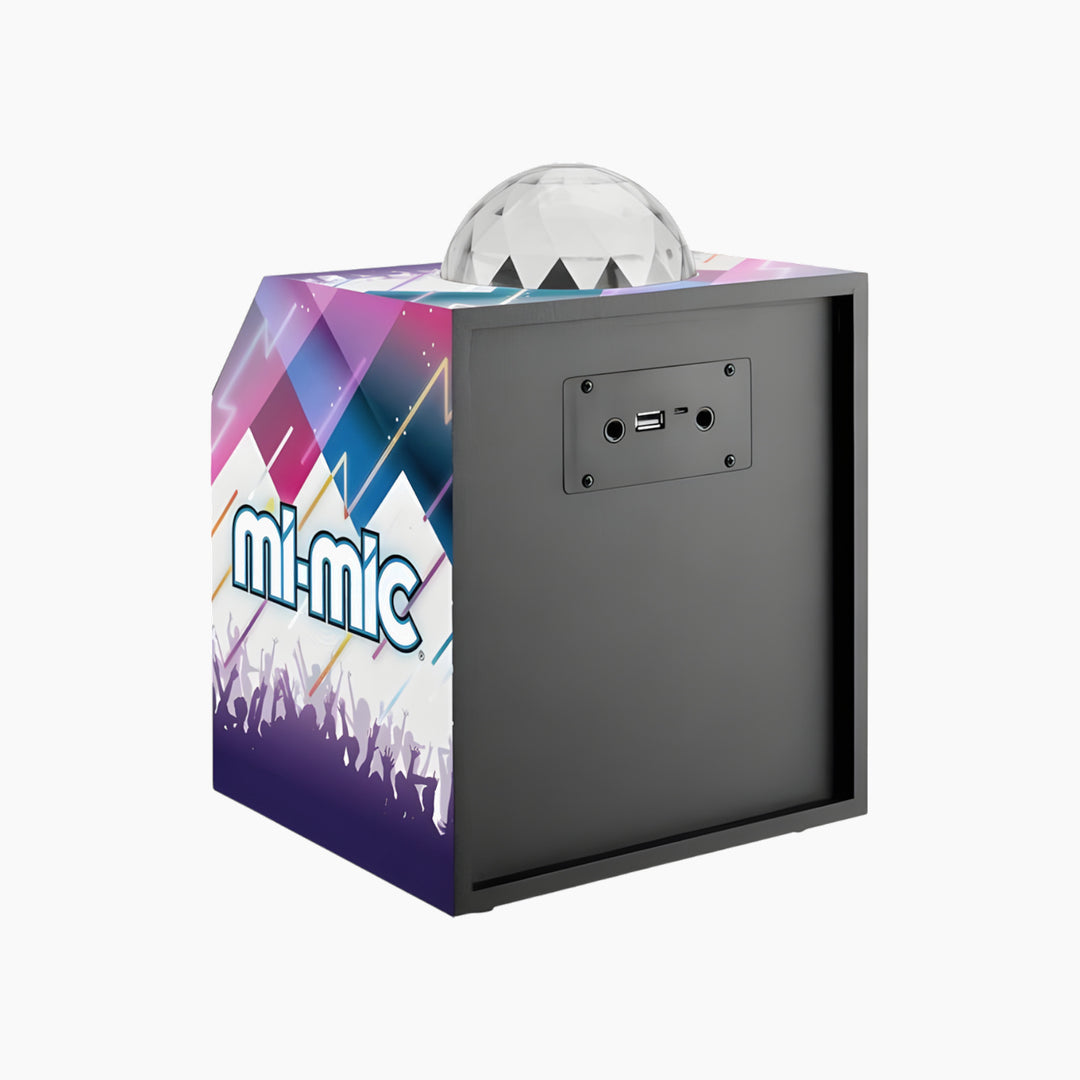 Wb Mi-Mic Karaoke Disco Cube Speaker Printed - HUNA
