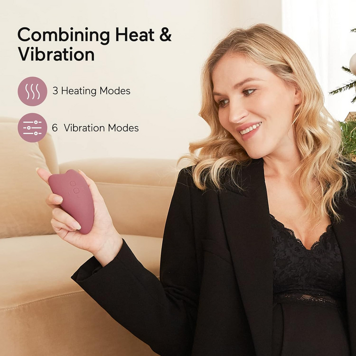 Momcozy 2-in-1 warming lactation massager made of food-grade silicone