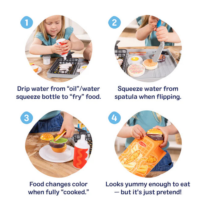 Melissa &amp; Doug Water Wow! Pretend Play Flip &amp; Fry