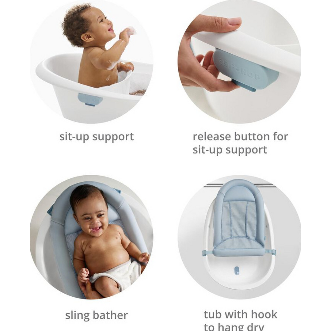 Skip Hop Wave 4-in-1 Baby Bath Tub