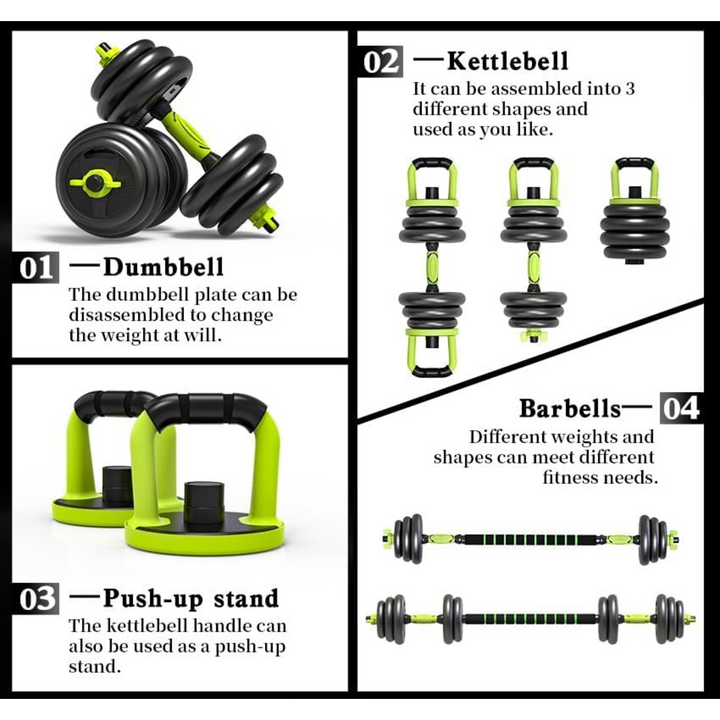 SportQ Weight Set with Bars – Green