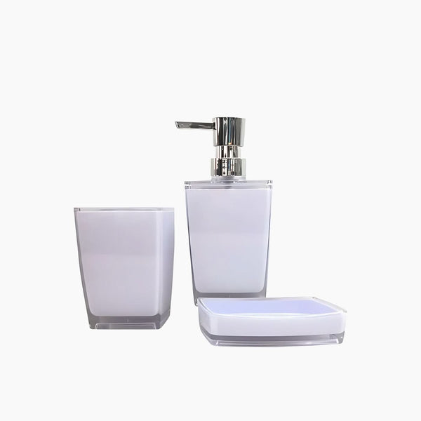Weva Loose Bath Set, 3 Pieces White