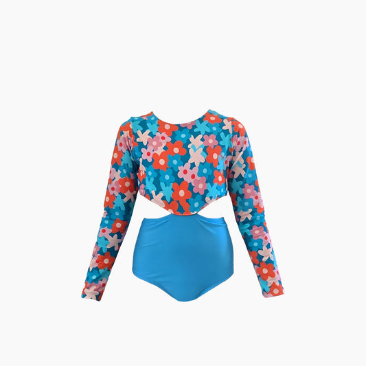 Blue Floral Swimsuit