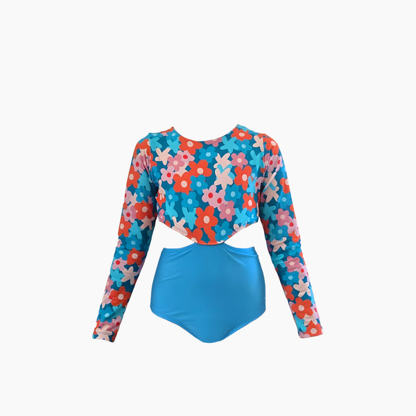 Blue Floral Swimsuit