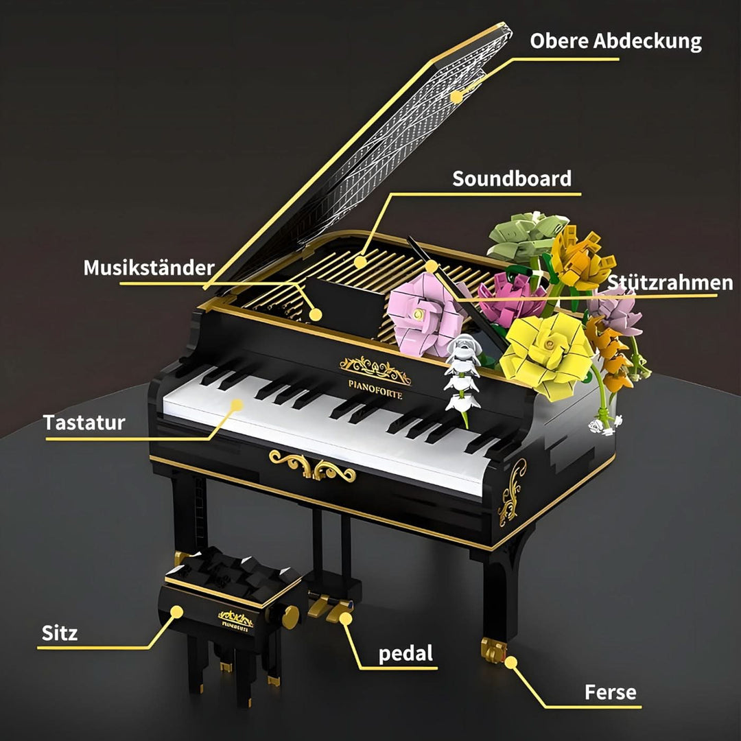 Music-themed mechanical puzzle game with piano key-inspired pieces.
