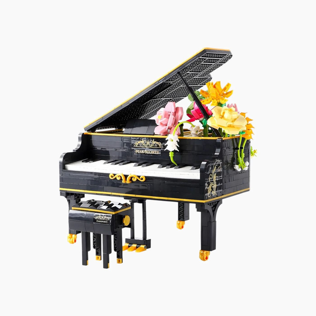 Music-themed mechanical puzzle game with piano key-inspired pieces.