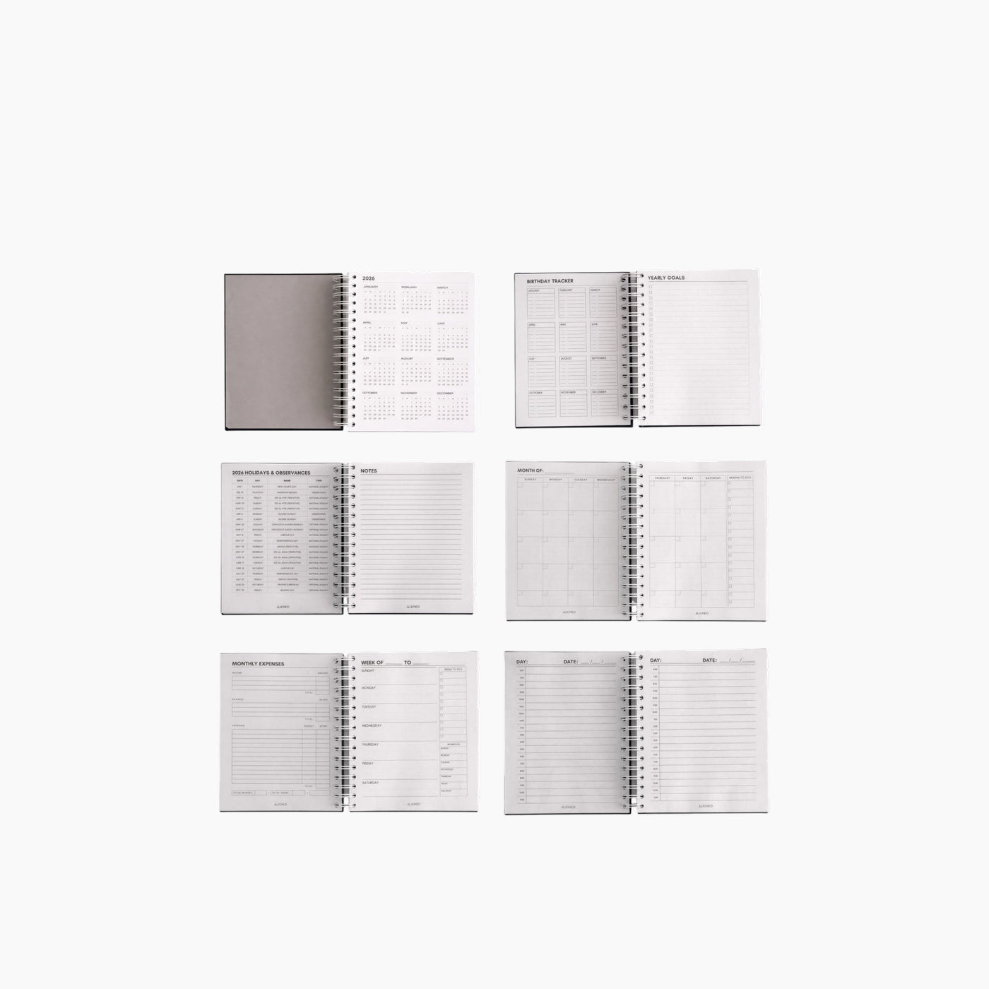 Aligned Undated Planner Aligned Undated Planner