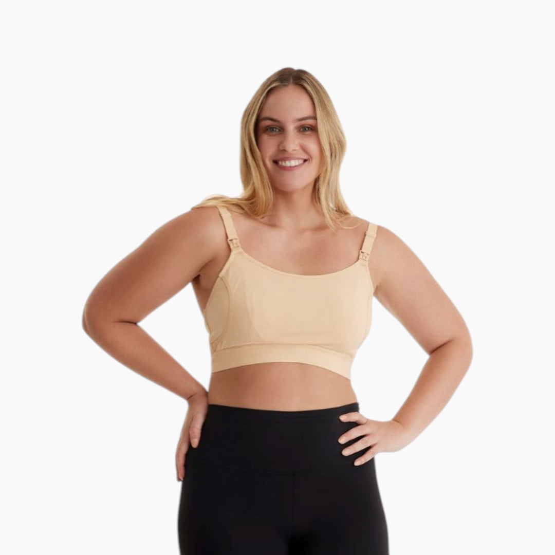 Momcozy Adjustable Nursing Bra Beige