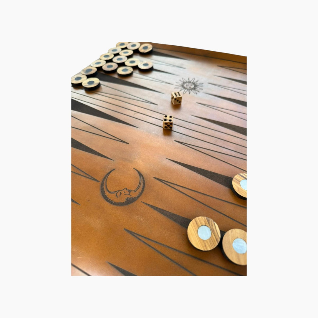 Hunaya Collective Backgammon Game Camel brown