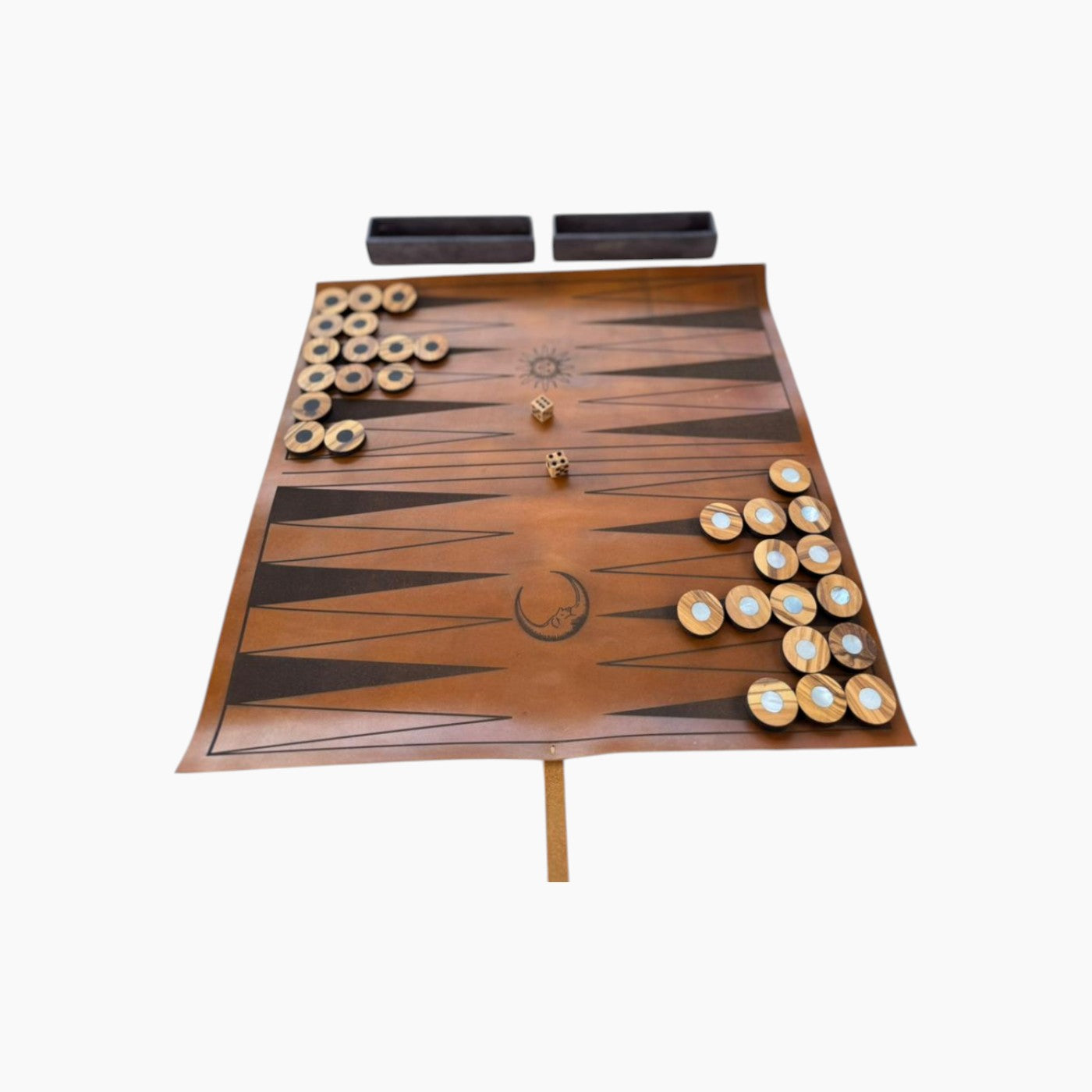 Hunaya Collective Backgammon Game Camel brown Hunaya Collective Backgammon Game Camel brown