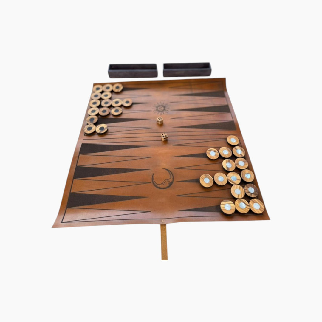 Hunaya Collective Backgammon Game Camel brown