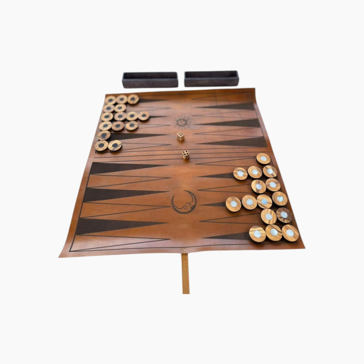 Hunaya Collective Backgammon Game Camel brown