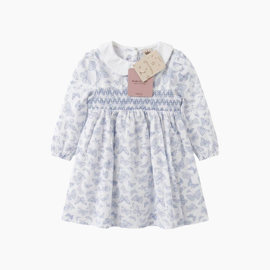 Lulu &amp; Sky The Blue Flutter Smocked Dress - HUNA