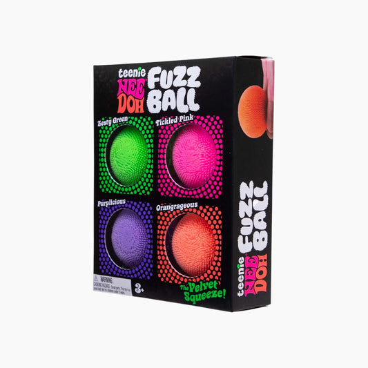 Needoh Teenie Fuzz Stress Ball 4 Pack