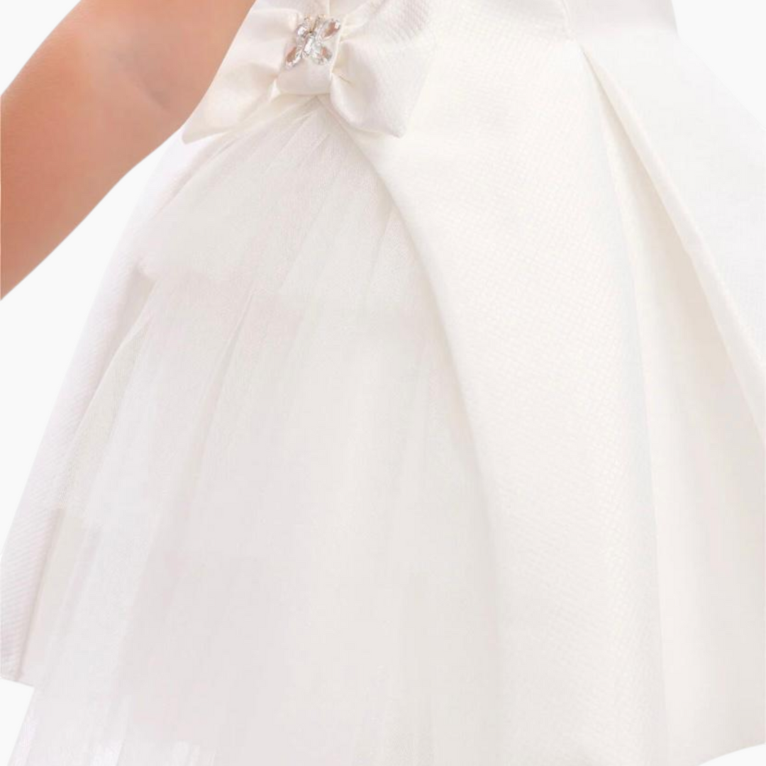 Riva The Elegance in White Tiered Tulle Gown