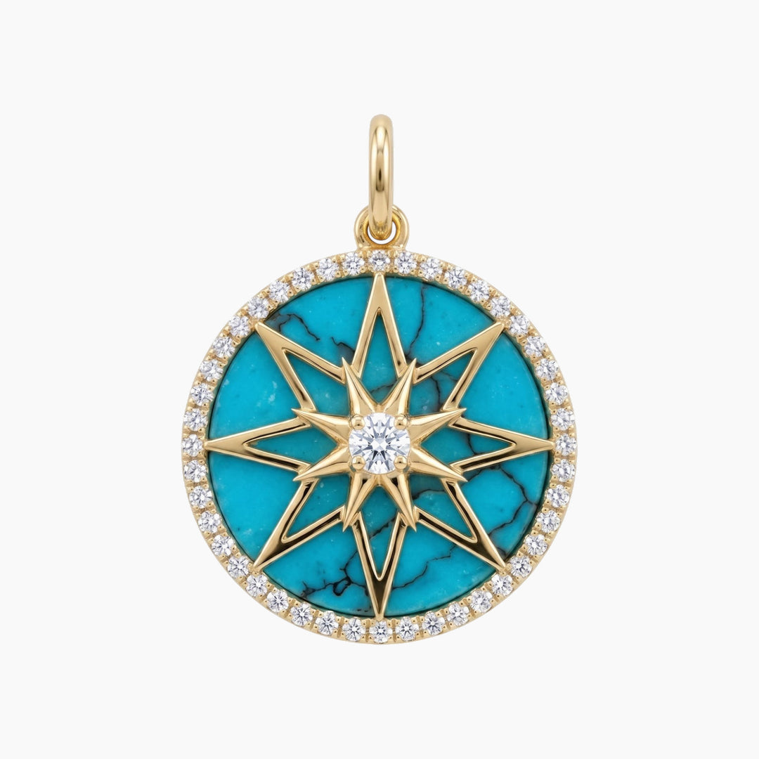 Layan Mubaidien Fine Jewellery Turquoise North Star Pendant