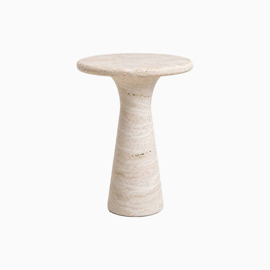 Travertine Side Table