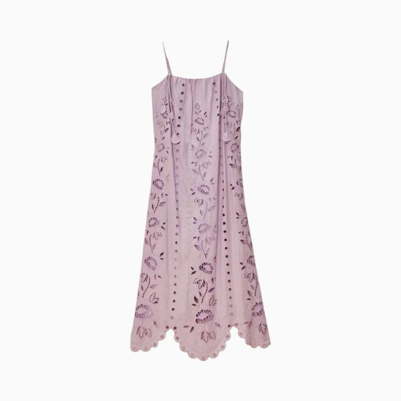 FARM Rio Lilac Richelieu Sleeveless Maxi Dress