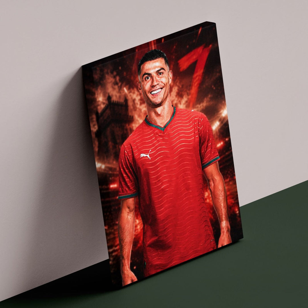 Cristiano Ronaldo 7 A4 canvas print with fade-proof UV printing