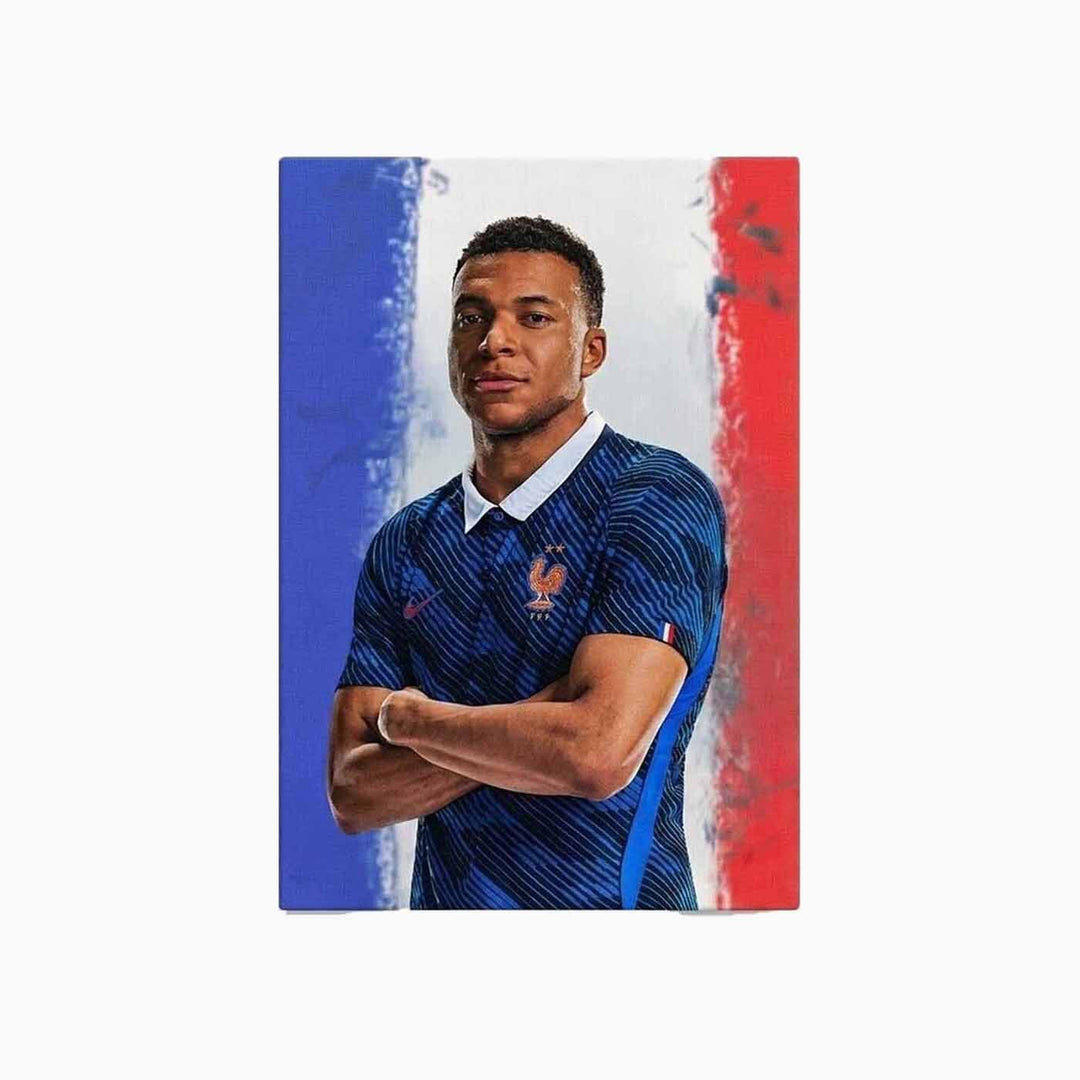 Kylian Mbappe A4 World Cup football canvas print