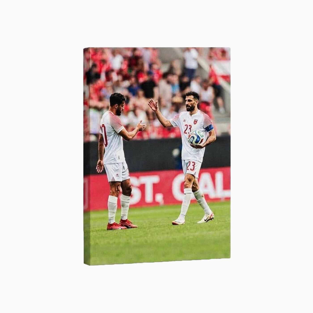 Musa Al-Taamari and Ihsan Haddad A4 canvas print with gallery-quality finish
