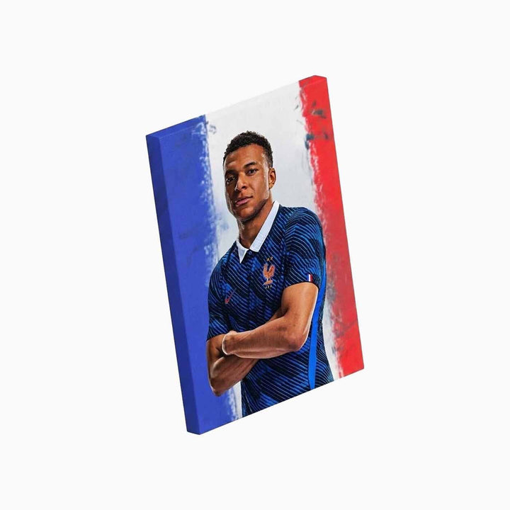 Kylian Mbappe A4 World Cup football canvas print