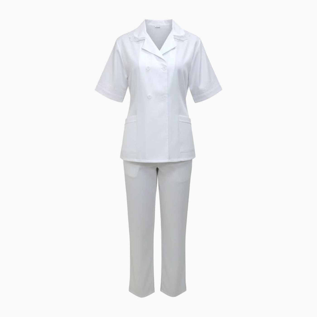 Nuvia Classic White Uniform Set