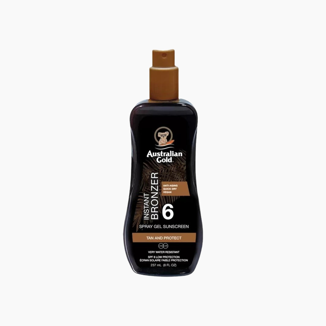 Australian Gold Instant Bronzer Spray Gel Sunscreen SPF 6