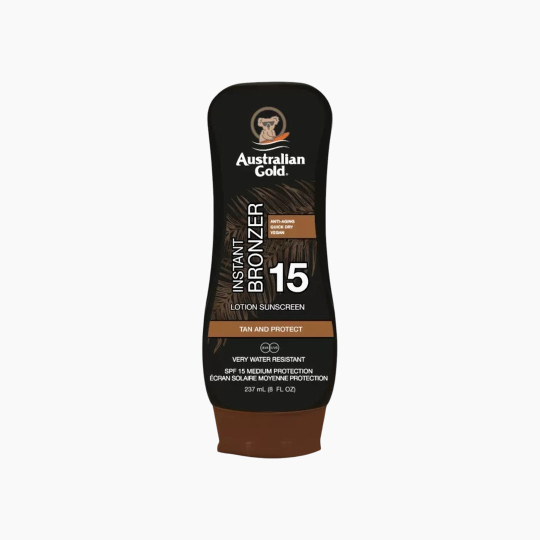 Australian Gold SPF15 Lotion Sunscreen Instant Bronzer 237Ml