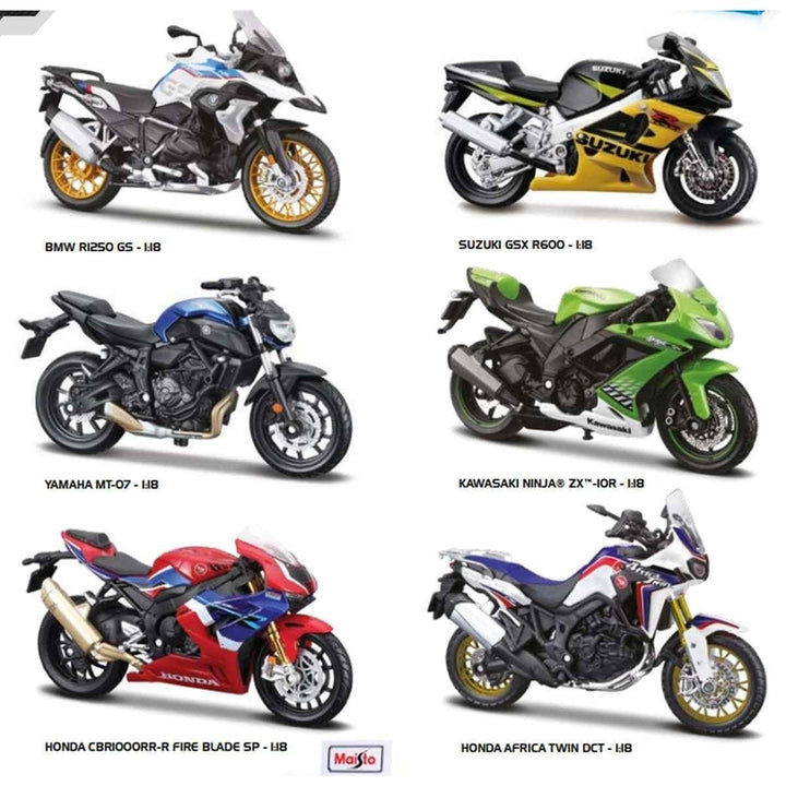 Maisto 1:18 2-Wheelers - 18Pcs
