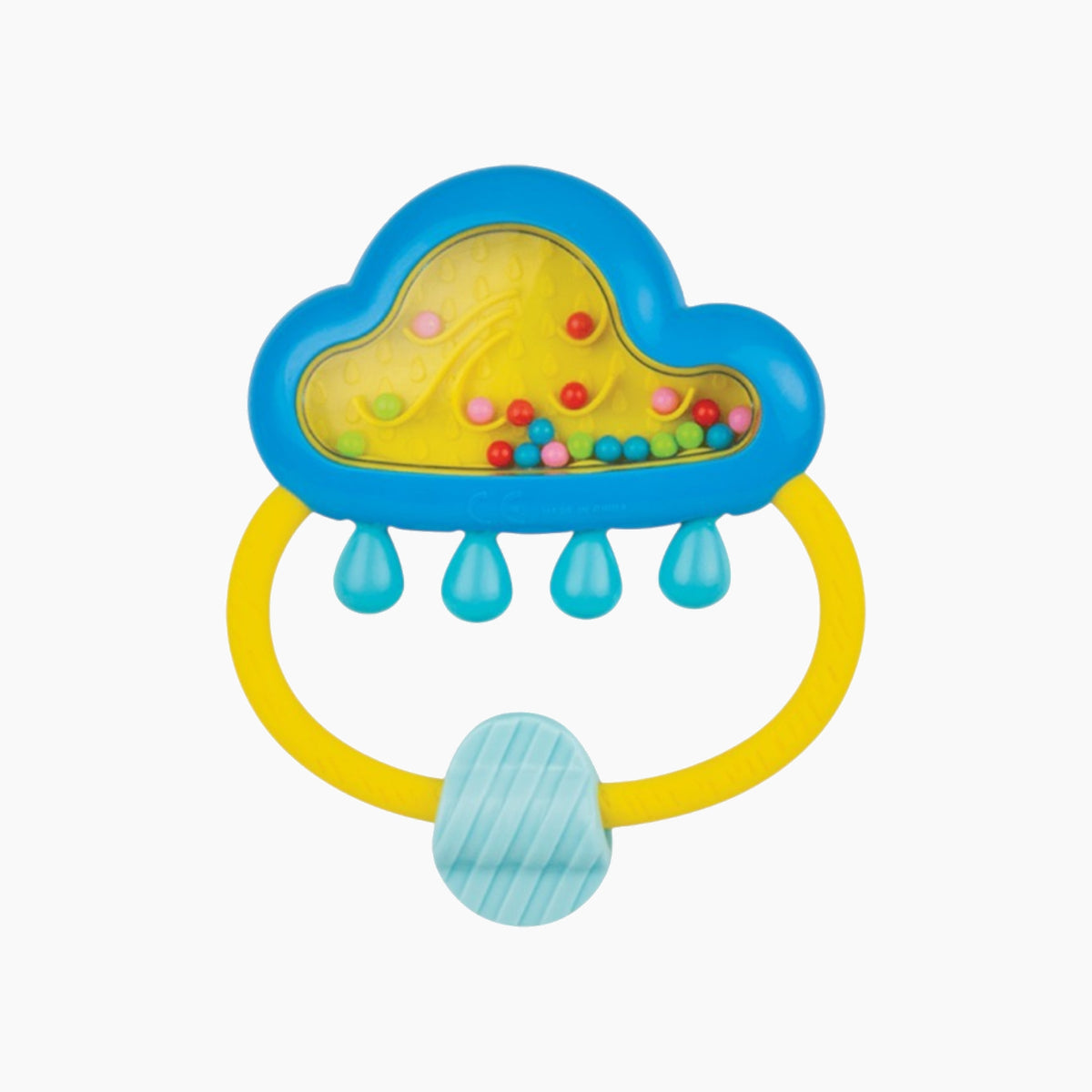 Winfun Shake 'N Slide Rattle- Raincloud with swinging raindrops and sliding bead