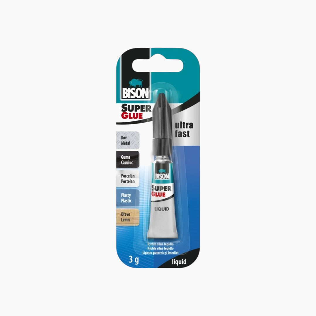 Bison Super Glue Liquid 12Crd 2G