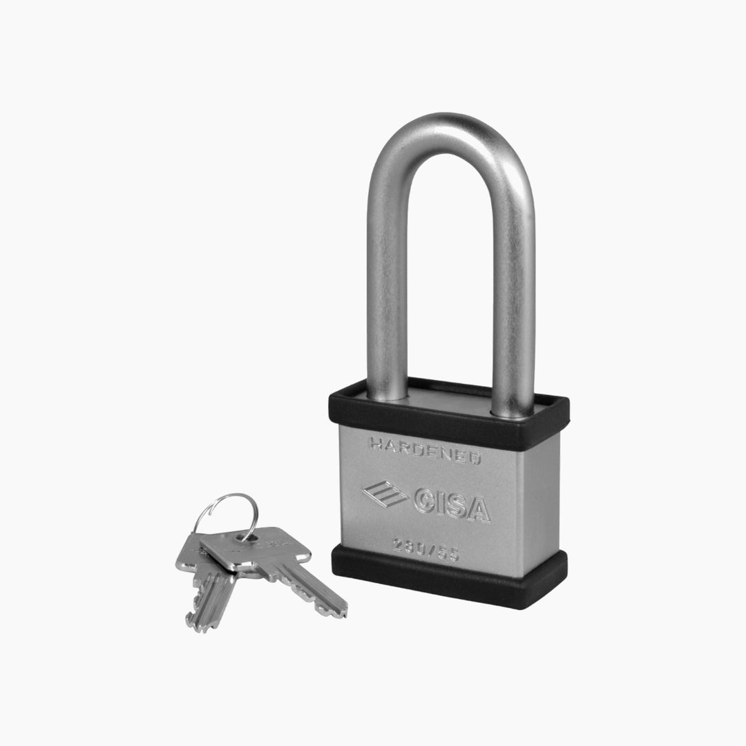 Cisa Heavy-Duty Steel Long Shackle Padlock - 70mm, Anti-Theft