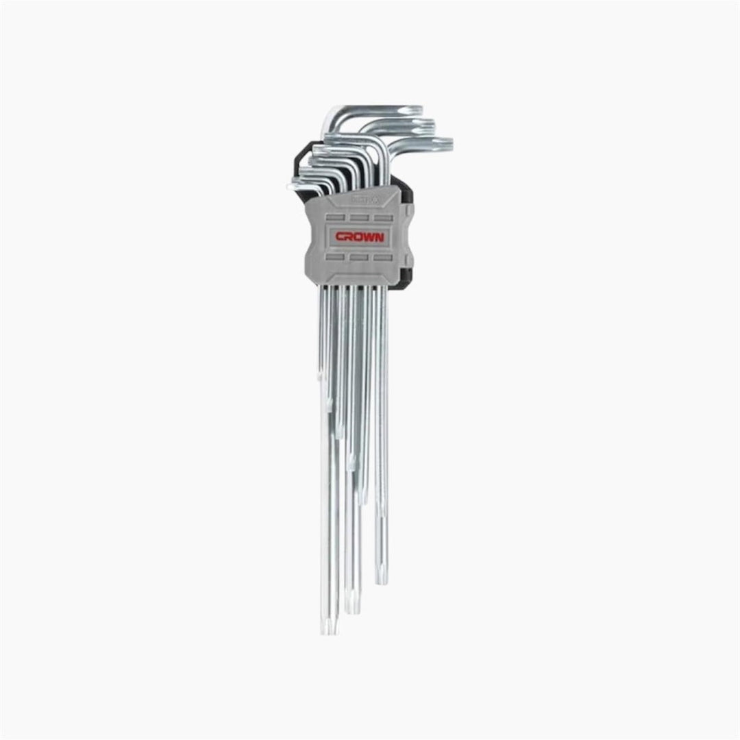 Crown 9-Piece Extra-Long Torx Key Set - T10–T50